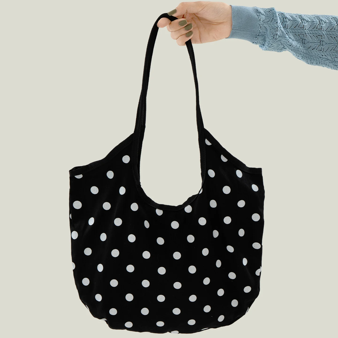 Polka Dot Cotton Shoulder Bag Niche Cute Simple Design Shoulder Bag