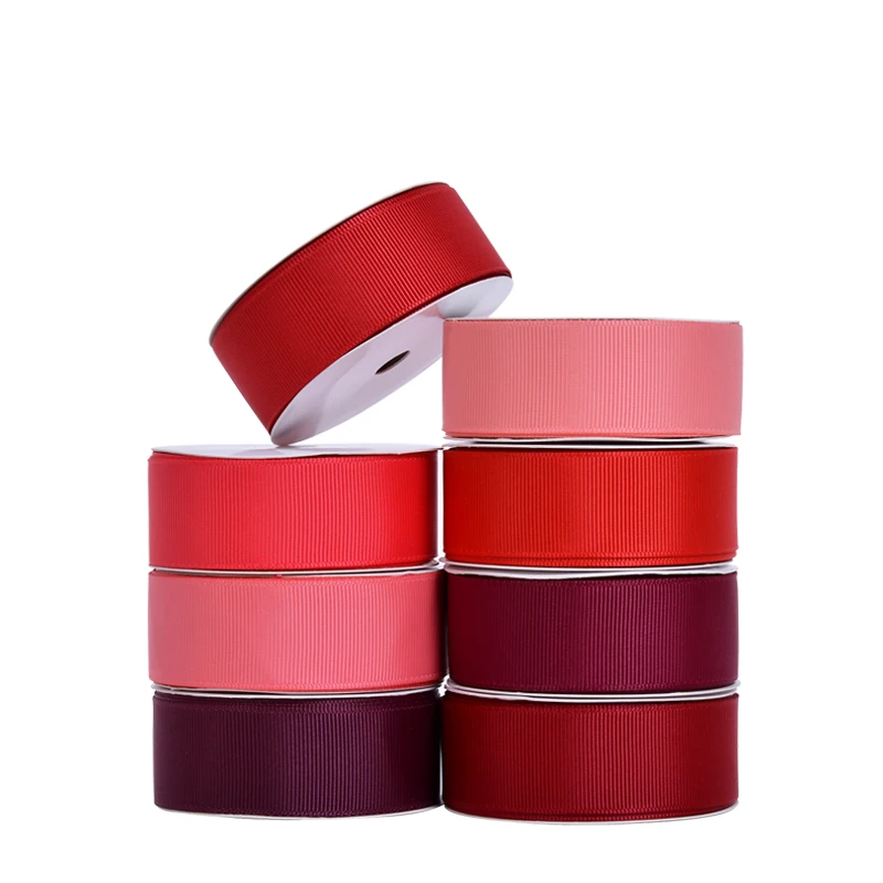 Yama Gurtband 25mm Riemen Stoff Rand Satin band gewebt Handwerk Geschenk verpackung Haars chleife rote Serie für DIY Kleid Accessoire Haus