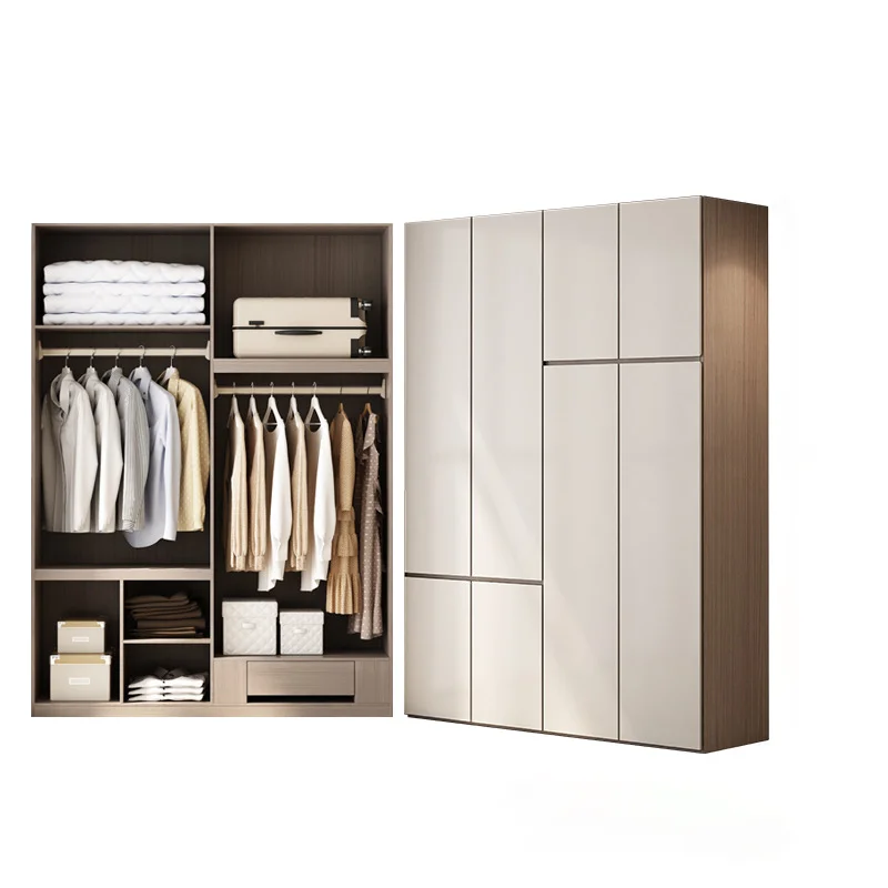#Customized Modern Vertical Wooden Wardrobe Closet Build-in Wall Furniture Extendable for Home Gym Hospital School-Contemporary