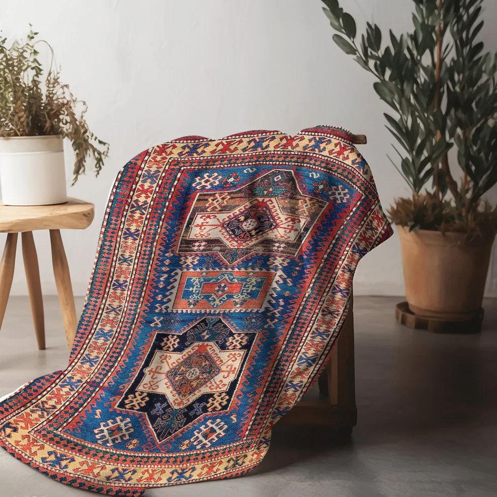 Turkish Vintage Kilim Rug Handmade Area Rug Traditional Moroccan Shag Rug for Living Room Bedroom Decor view 3