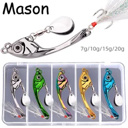 7g/10g/15g/20g Metal Spinner Lure VIB Tail Long Cast Bait Spoon for Bass Trout Pike Freshwater Saltwater Winter Fishing Lures