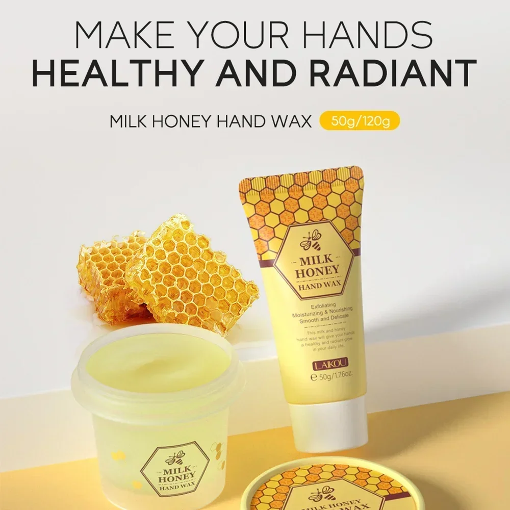 Honey Milk Hand Wax 50g Hand Mask Smoothes and Brightens Skin, Moisturizes and Moisturizes Autumn and Winter