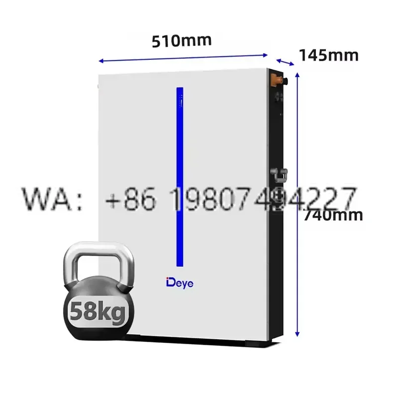 120Ah 51.2V 6.14KWh Wall Floor Mount IP65 Battery for Deye RW-M6.1B System High Capacity Energy Storage