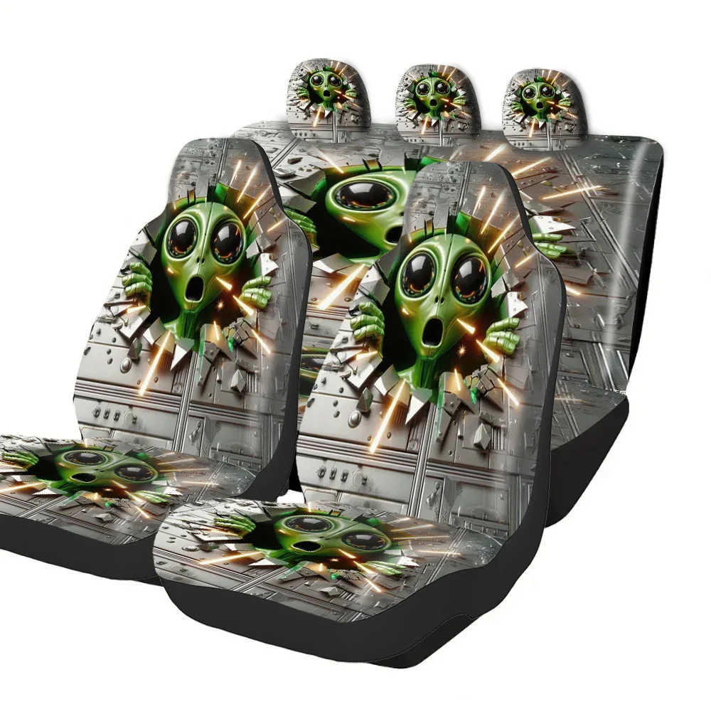 Automotive Seat Covers - Festive Designs For Halloween, Christmas, New Year, Easter, And Alien Themes With A Unique Metal Laser