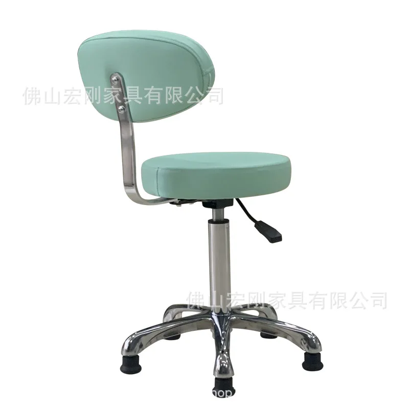 Rotating stool for beauty salons, lifting worker chair, caste r nail chair, barbershop round chair with backrest