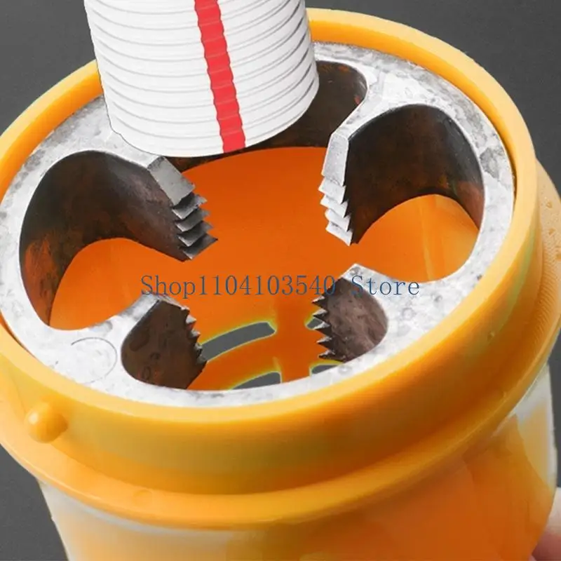 02DC Pipe Threader Kit Dies Pipe Threader Pipe Round Die Manual Plumbing Threading Repair Tool for Industrial Repair