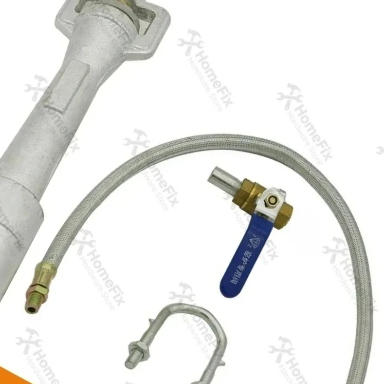 Venturi Gas Forge Burner Kit Cast Iron Burner Head Equipped with Brass Pipe for Metal Melting Furnace