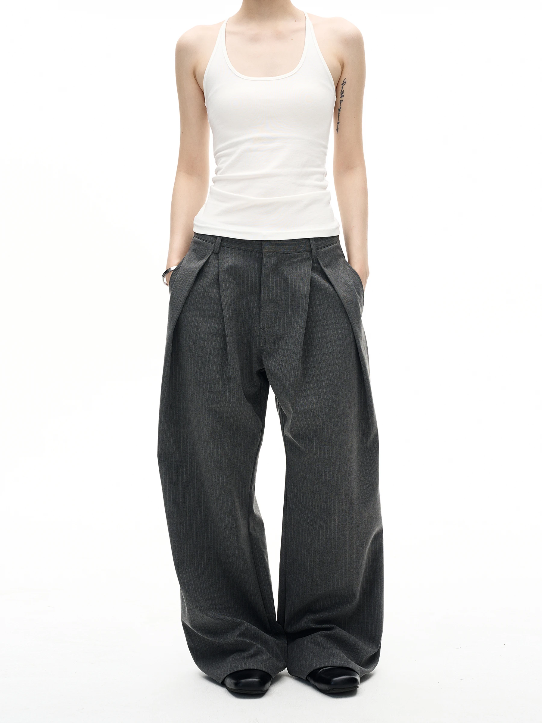 

MADWITCH American Sle повседневные свободные широкие брюки для мужчин и женщин винтажные свободные брюки длиной до пола повседневная одежда из смеси полиэстера