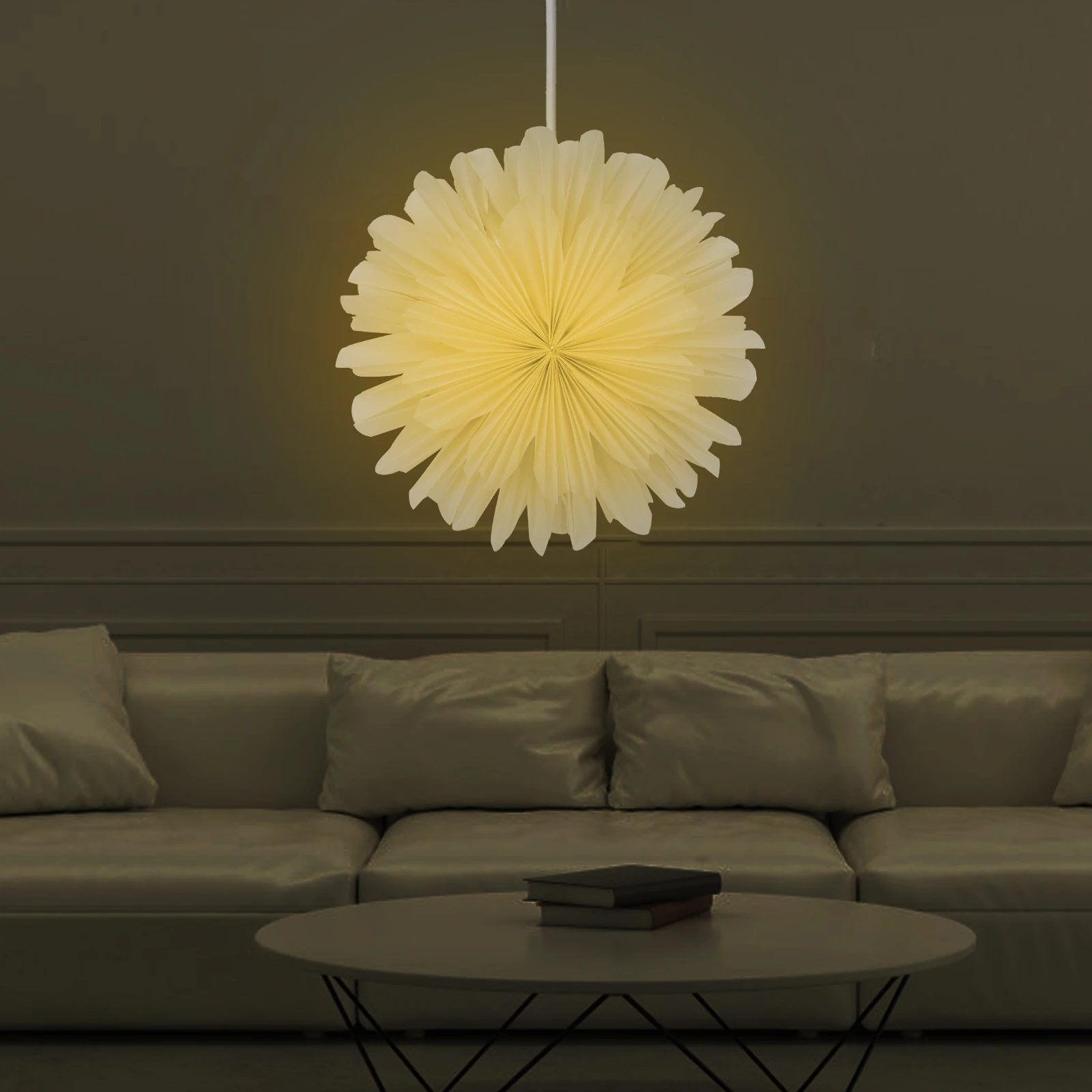 

Nordic Minimalist Lampshade Premium Paper Flower Cover For Home Ceiling Light Dust-Proof Hanging Lamp Shade Paper Pendant