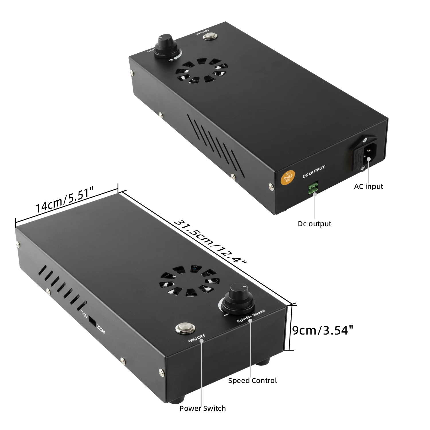 FoxAlien 300W Spindle Motor Kit with Controller Box for CNC Router Machine, Compatible with 4040XE WM3020 Masuter Pro Vasto