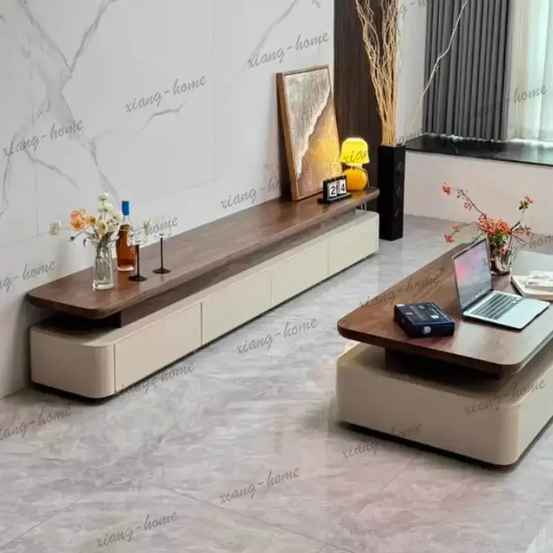 FG Design Beige Drawers Tv Cabinet Wall Decoration Luxury Apartments Tv Cabinet Living Room Low Fernseherschrank Furniture For H