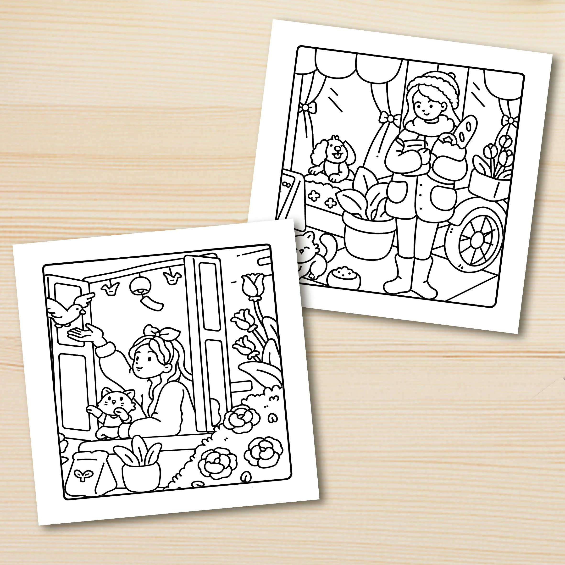 COZY GIRL LIFE Bold-easy Patterns Coloring Book for Adults Cute Drawing Book Perfect Gift for Party and Birthday