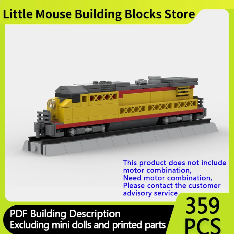 

City Car Model MOC Building Bricks AC4400/6000CW Diesel Locomotive Modular Technology Gifts Holiday Assemble Children Toys Suit