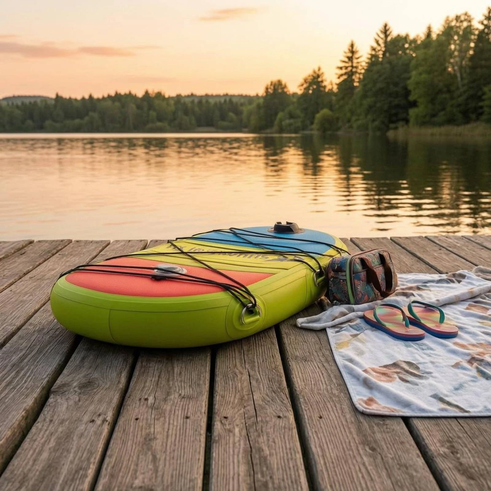 Camera Mount Board High-Strength Inflatable Floating Board Water Play Item Multicolor Vibrant Green