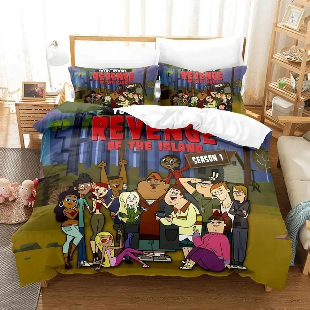 

New 3d Print Anime Total Drama Bedding Set Single Twin Full Queen King Size Bed Set Adult Kid Bedroom Cartoons Duvet cover Sets