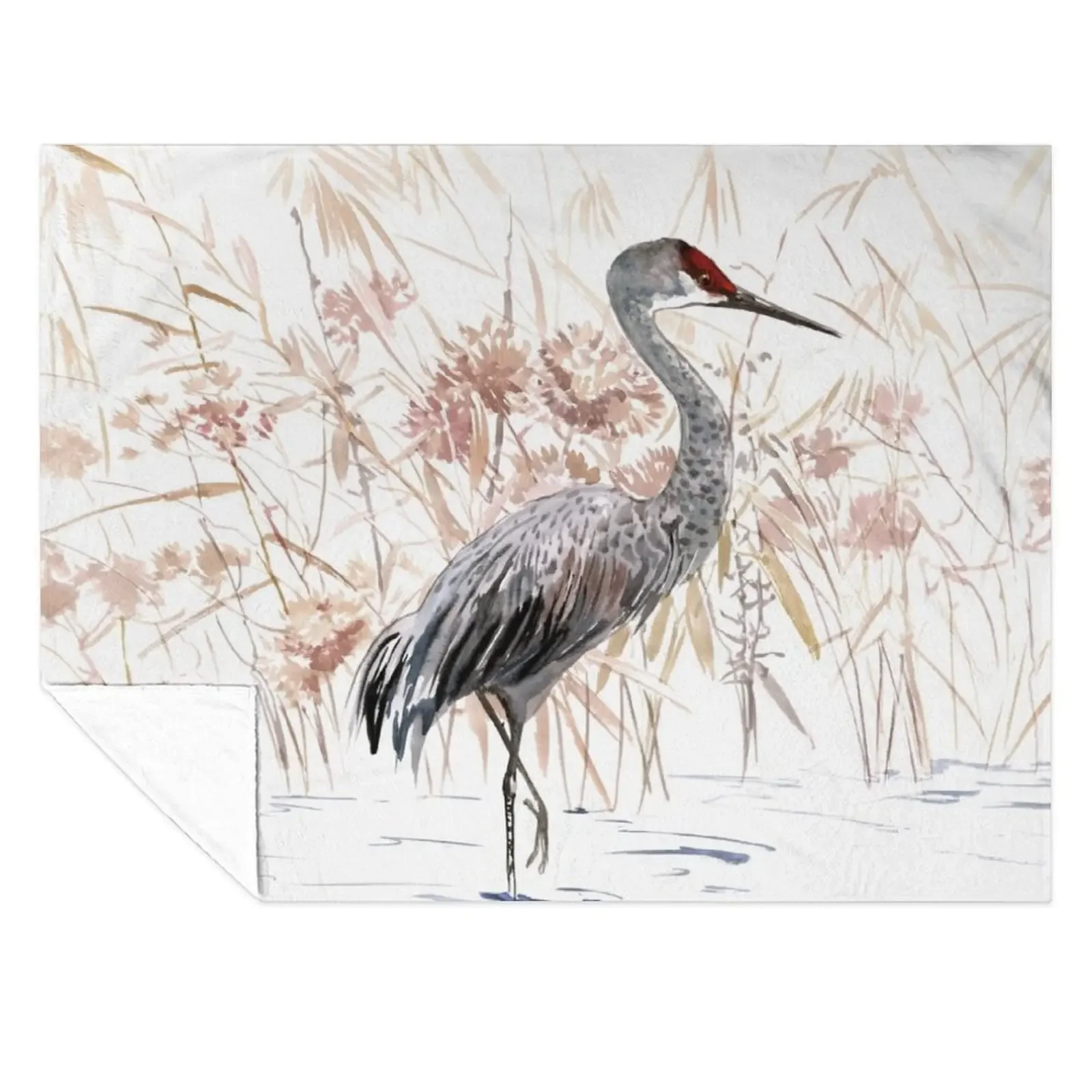 

Sandhill Crane in Florida Throw Blanket for winter Soft Summer Beddings funny gift Blankets