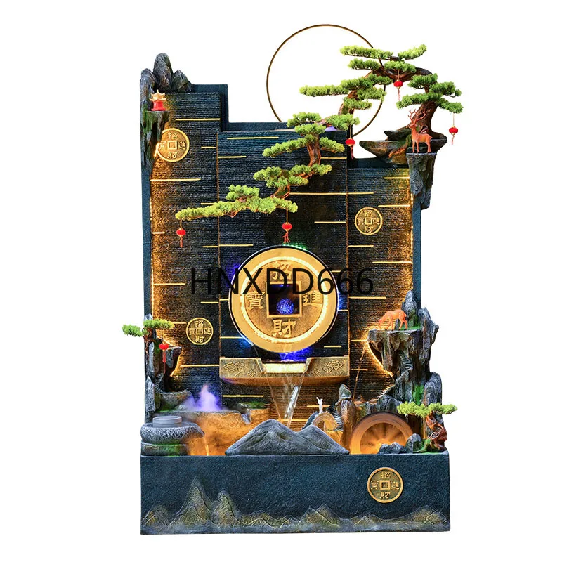 

Large floor-to-ceiling water ornaments partition decorative courtyard water feature