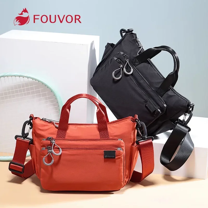 Fouvor Damska Nylonowa Torba Oxford Wodoodporna Torba na Ramię Duża Modna Torba Kurierska Zapinana na Zamek Lekka Torba na Ramię 2802-01