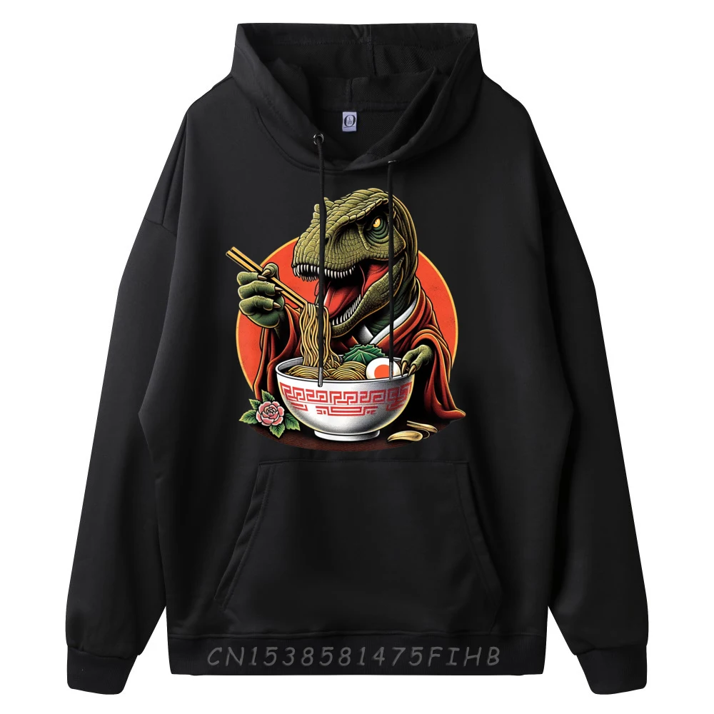 Dinosaur Ramen T-Rex Kawaii Neko Rex Japanese Noodles Plain Sweatshirts Wholesale Sweatshirts For Men Man New In Sweatshirts