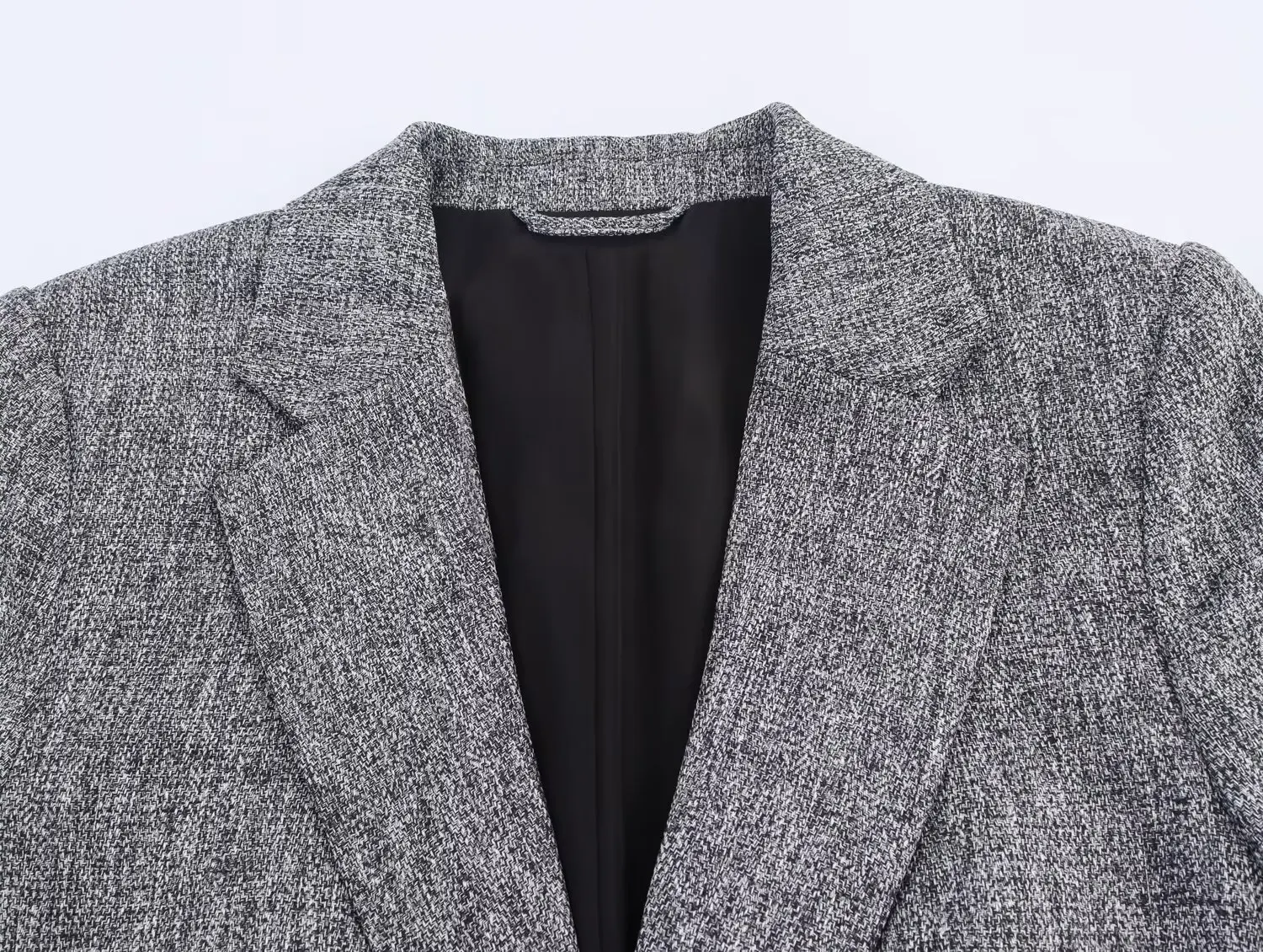 2025 جديد المرأة رداء غير رسمية سترة المرأة الخريف قطعة الموضة الأنيقة الخامس الرقبة زر واحد التلبيب سترة طويلة الأكمام 2025 جديد #3