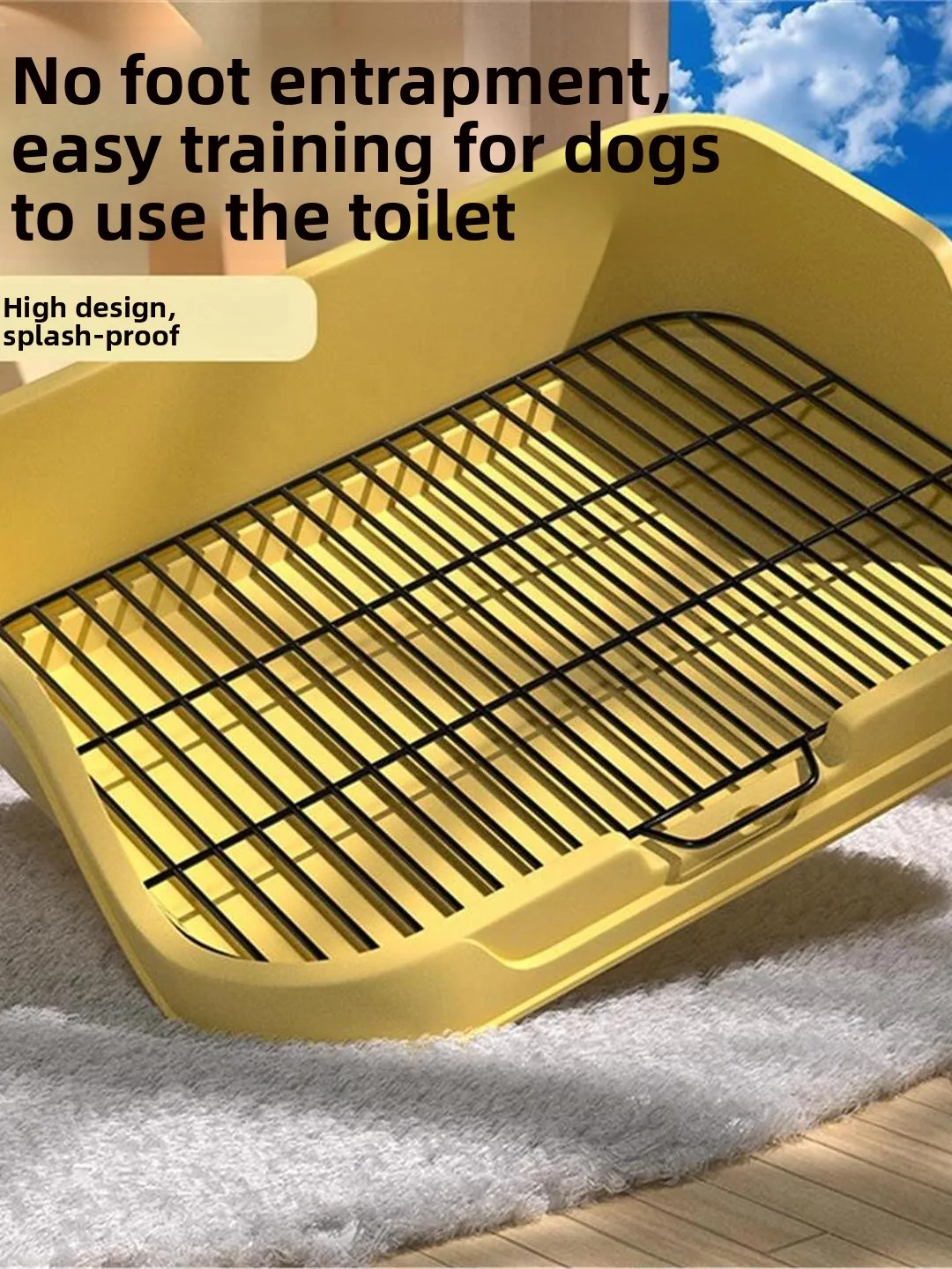 

Поддон-туалет для собак (больших, средних, маленьких пород) с нескользящим дном, легко моется, для использования в помещении и на улице