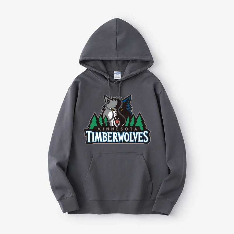 

Ретро-худи для баскетбола, свободный крой, спортивная одежда для пар, Forest Wolf, новая модель, на молнии, с капюшоном, хлопок/полиэстер