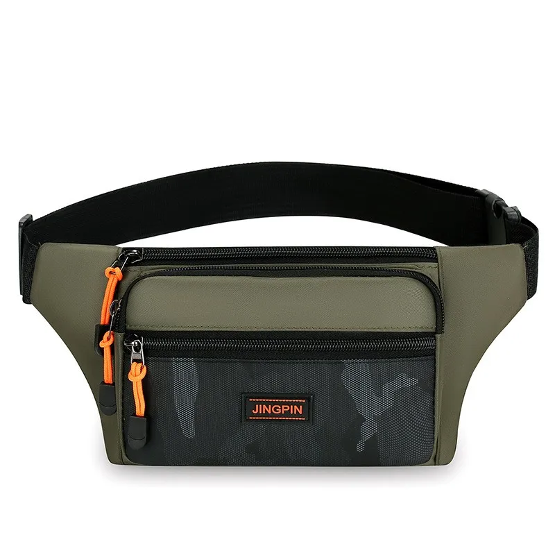 Men's New Waist Bag Multi-Compartment Mobile Phone Bag Fashionable Casual Large Capacity Water-Repellent Construction Site Work
