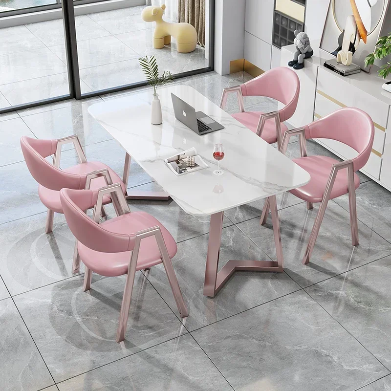 

Party Modern Kitchen Table Dining Luxury Unique Floor White Center Table Dining Space Saving Mesas De Comedor Furniture