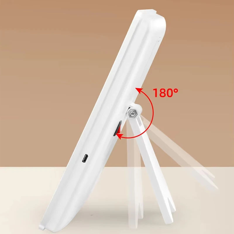 Specchio per il trucco con 16 LED Specchio cosmetico con interruttore dimmer tattile Supporto USB o a batteria per viaggi in bagno da tavolo