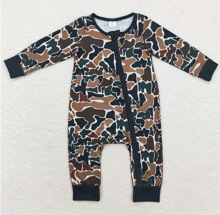 

Boutique Baby Boys Rompers Camo Zip Rompers Fashion Kids Children Clothes Toddler Boys Rompers