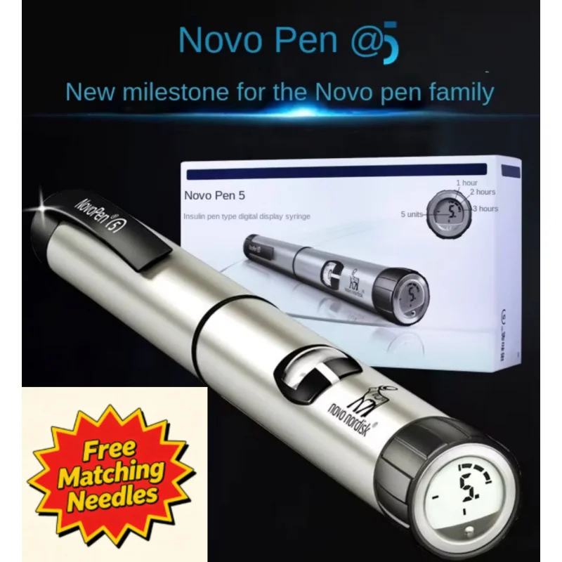 NovoPen 5 & 6 & 4 insulin pen – digital display, reusable, imported medical equipment from Novo Nordisk – 1-unit dose increments