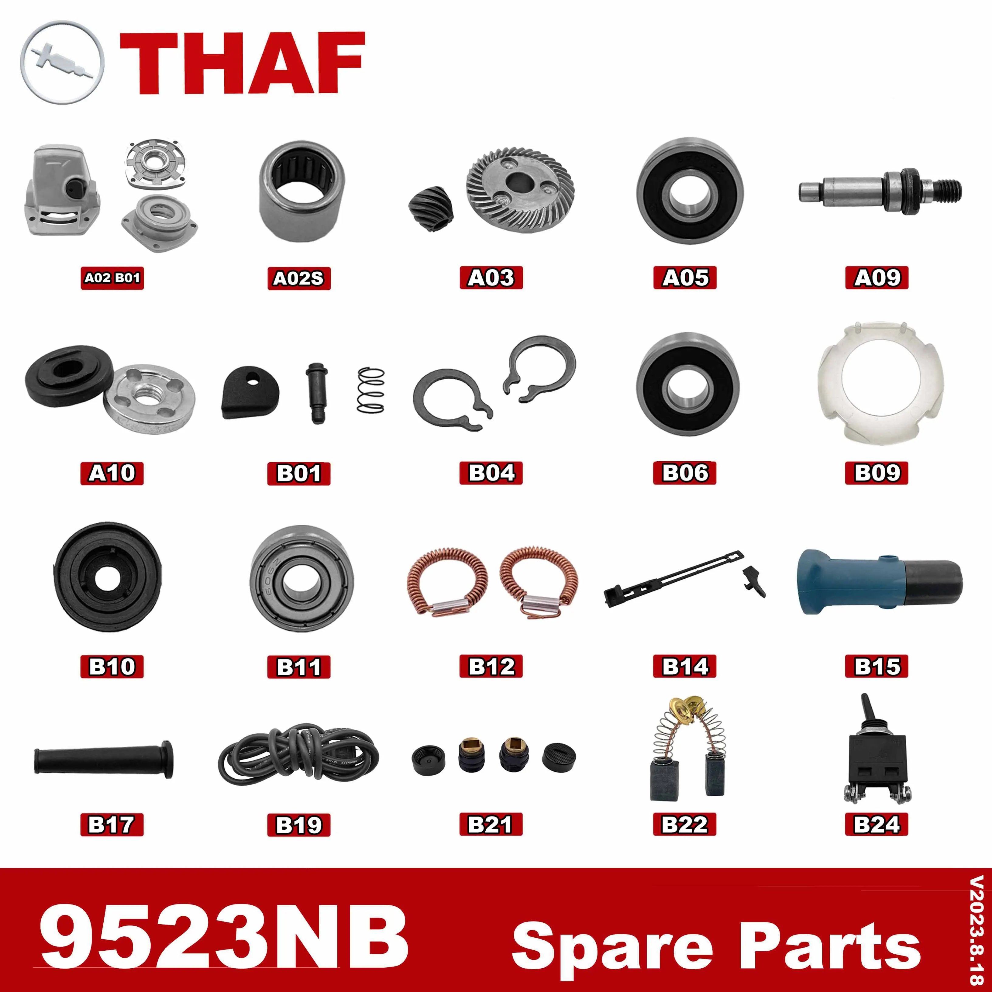 Imagem -02 - Reposição Acessórios de Makita Combi Rebarbadora 9523 9523nb 9524nb 9525nb Peças de