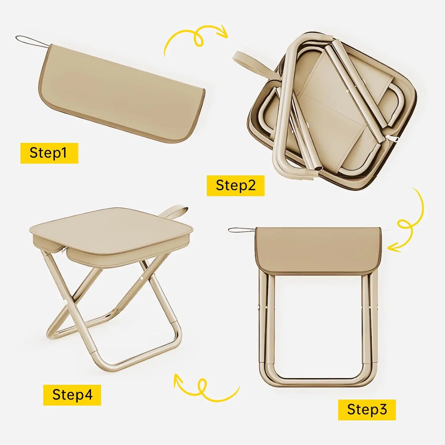 Portable Folding Chair Multifunctional Collapsible Stool Travel Stool Ultra Light Fishing Stool for Camping Fishing Travel