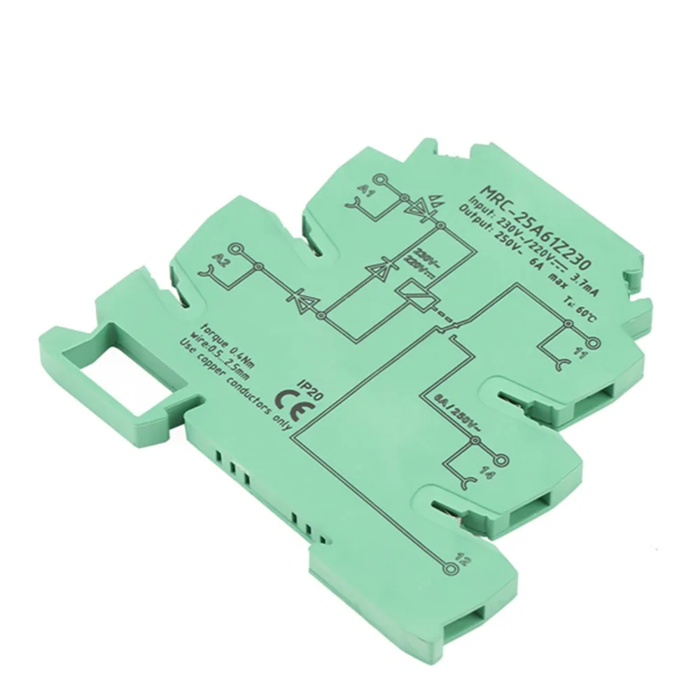 Control Relay MRC-25A61Z230 PLC Relay 230VAC/220VDC 1NO 1 NC Ultra-thin Relay 6.2mm Thickness Interface Relay Industrial Control