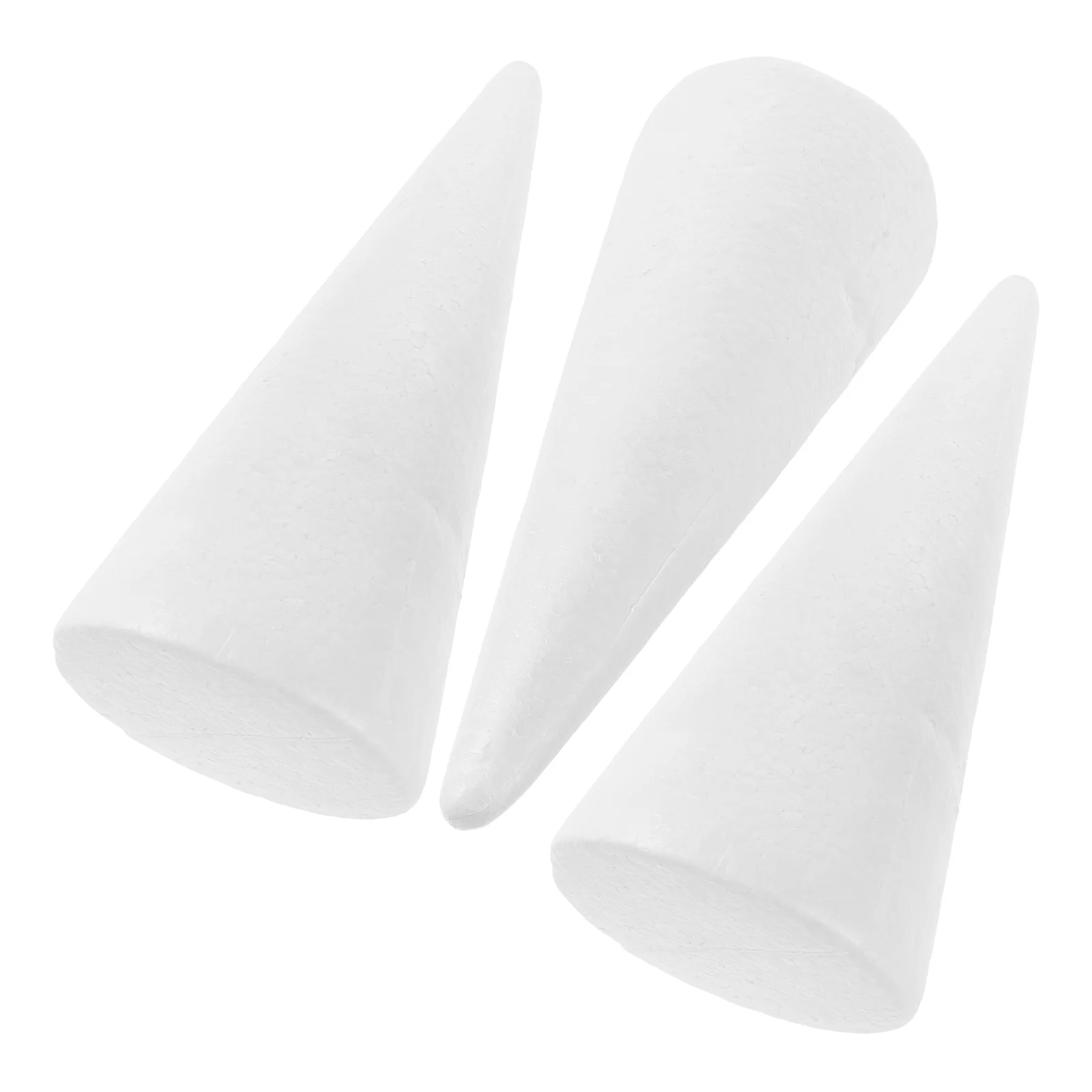 3 Pcs Christmas Tree Foam Cone Child Round Mattress Polystyrene Cones DIY Supplies