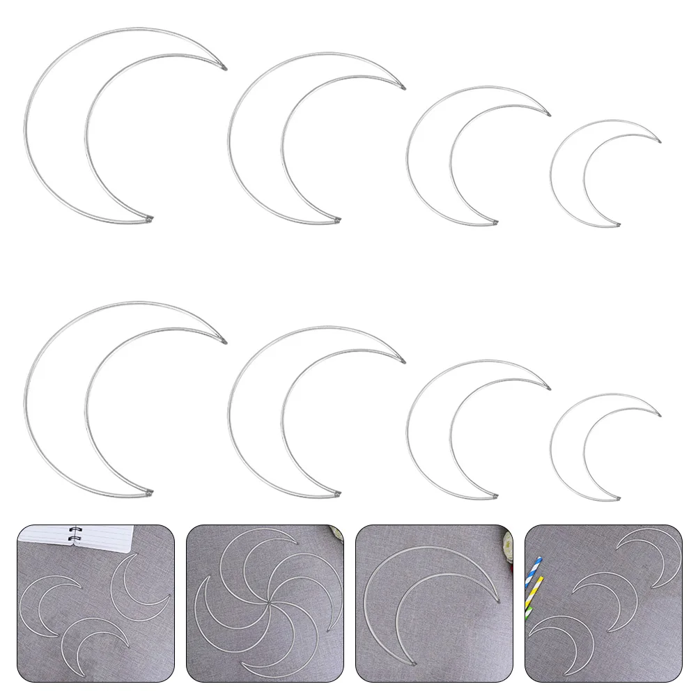 

8pcs Iron Dream Catcher Rings Premium Hoops For Diy Handmade Crafts Macrame Making Tool Wrapped With Fabric Ribbon (4