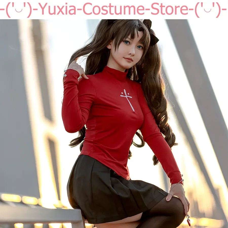 Fate/stay Night Tohsaka Rin Red Regular Wear Ladies Cosplay Costume Cos Game Anime Party Uniform Hallowen Play Role Clothes