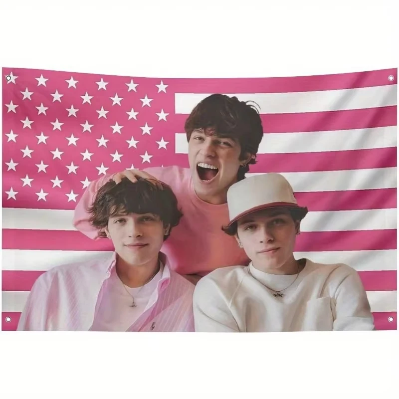 

Розовый американский флаг, поп-груп, гобелен, украшение для дома, домашний декор, фон для общежития, ткань, идеи подарков, подарок на день рождения и концертный баннер
