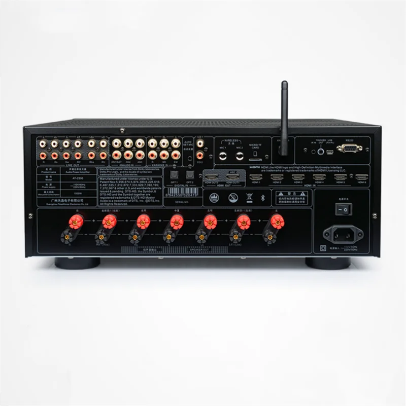 승자 AT-2300 7.1. 4 돌비 파노라마 사운더 파워 앰프, 전문 고출력 섀도우 K 올인원 머신, 극장 230Wx7