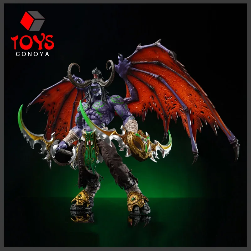 

In Stock Hero toys Stormrage Demon Hunter Elf Illidan Full Set About 24cm Movable Action Figure Body Model Toys for Fans Gift