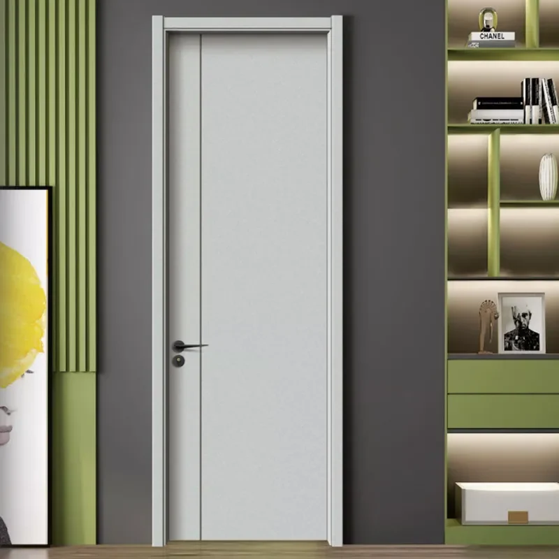 for Solid Wood Door Full Set Interior Room Office Bedroom Invisible Sound Insulation Carbon Crystal Door
