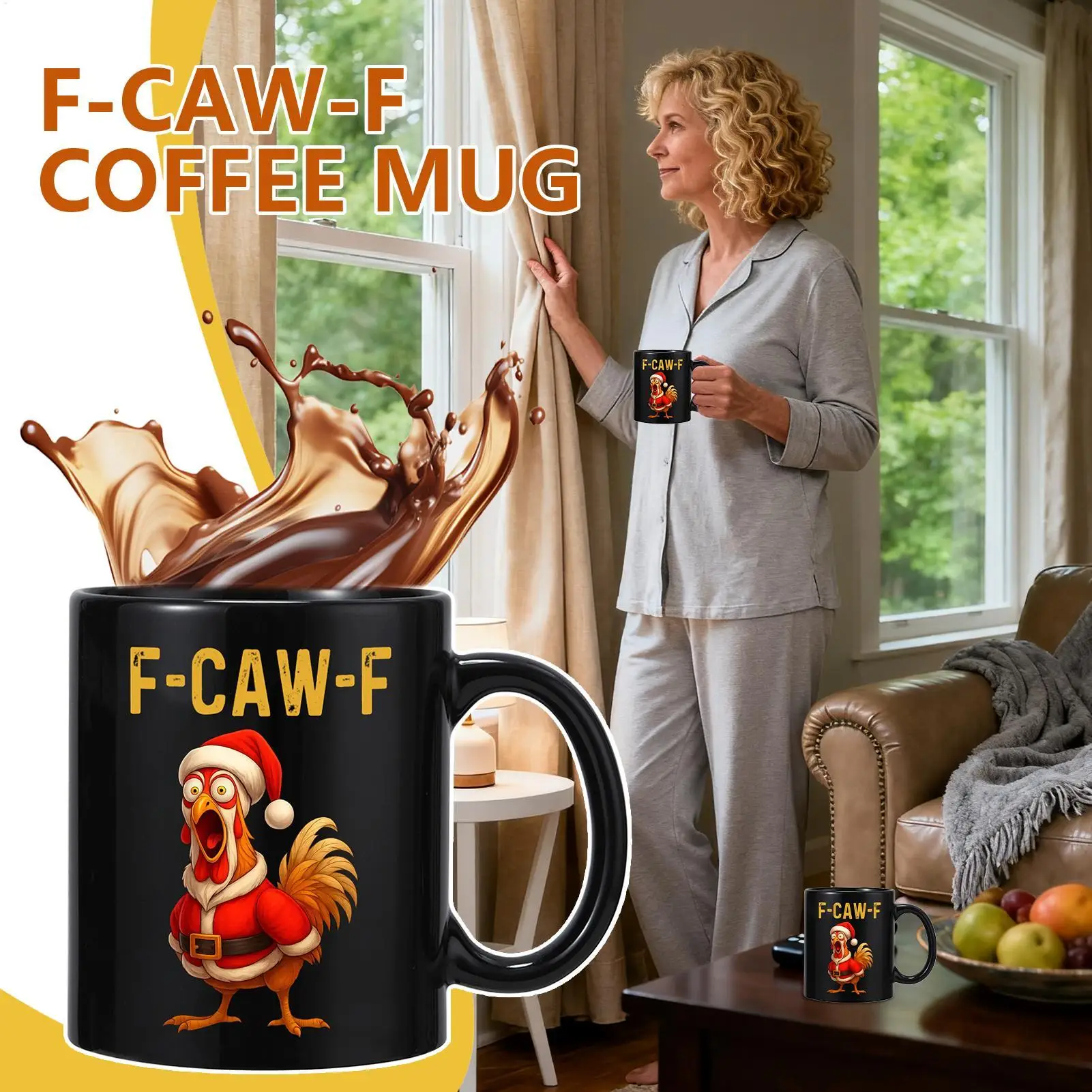Coffee Mug 350Ml Ceramic Milk Water Tea Rooster Cup For Women Kids Men Adults Friends Home Wine Milk Beer Kitchen Work Juice