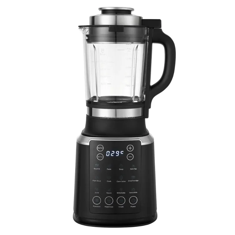 Airo Custom Color Heating Blender 800W High Borosilicate Glass Jar Electric Smoothie Maker 12-In-1 Touchpad Control Household
