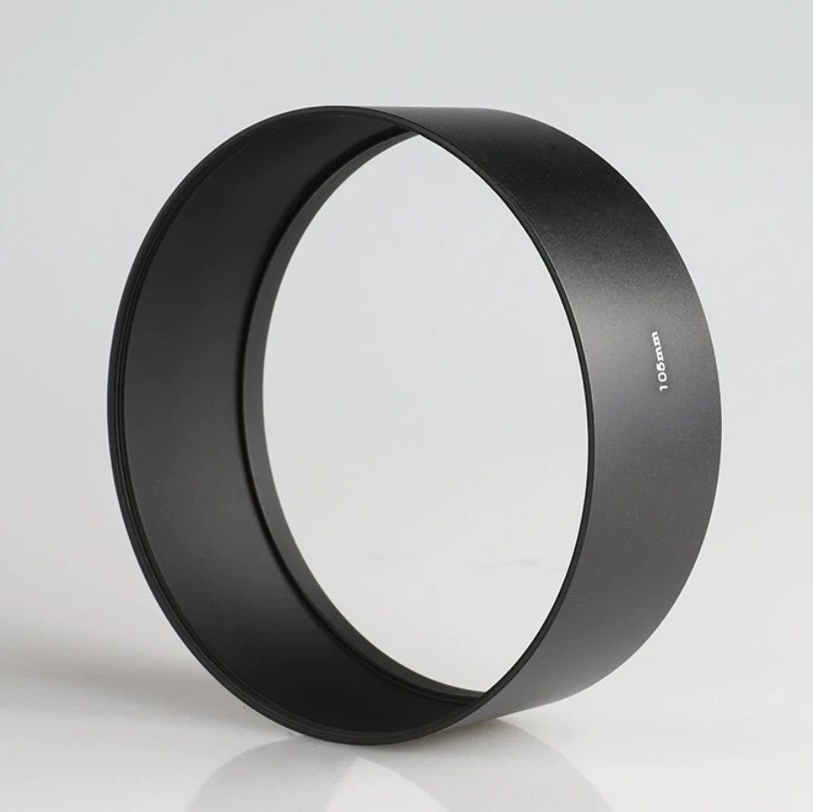 105mm Camera Metal Telephoto Light Shield Minimalism Style Lens Hood Universal Screw Mount Adapter Shade Mask Cover Cap H38.5mm