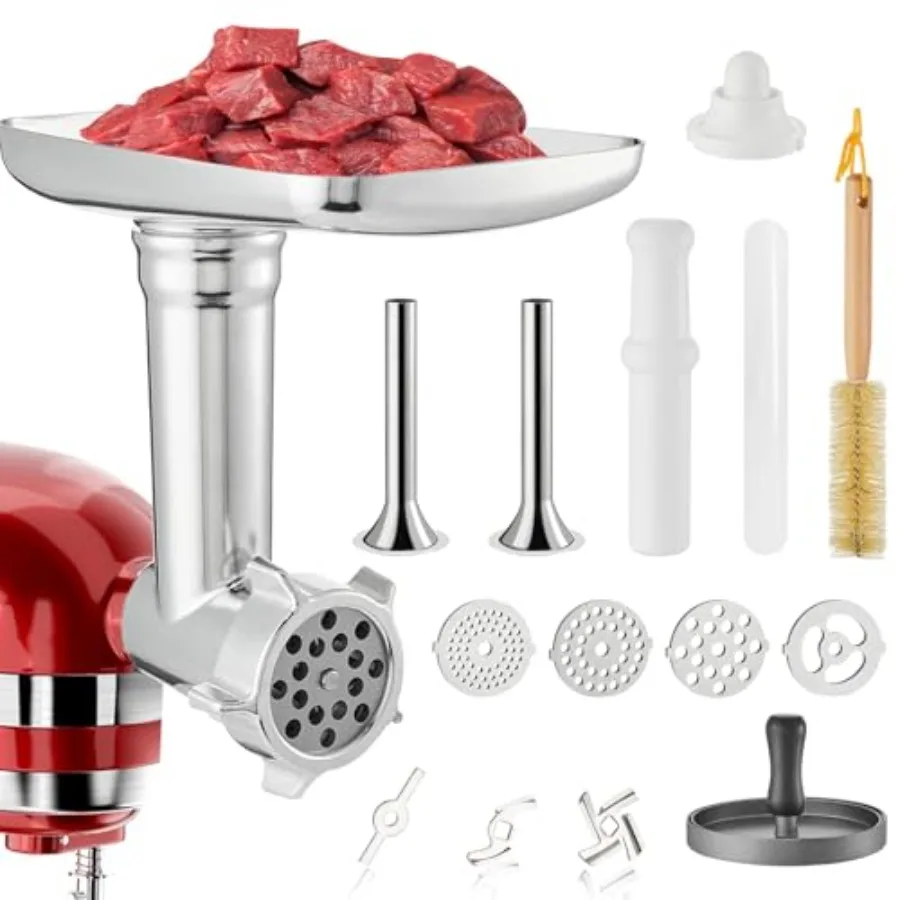 

Насадка-измельчитель для мяса для миксеров KitchenAid, металлическая насадка-измельчитель для кухонных комбайнов KitchenAid, насадка-измельчитель для продуктов KitchenAid
