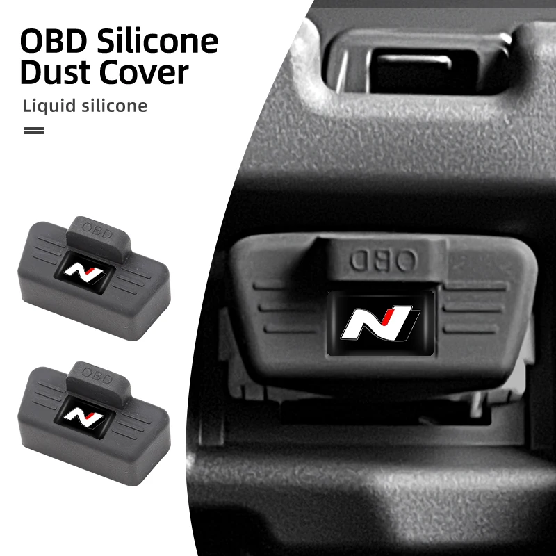 Car OBD Port All-in-One Dust Cover Silicone Clogging Cap Auto Accessories For Hyundai N Line Performance I20 IX35 I30 Sonata