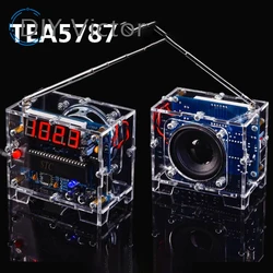TEA5767 Radio Receiver Module Kits FM Electronic DIY Circuits Parts Digital Tube Display  Power Supply Digital Broadcasting Kit