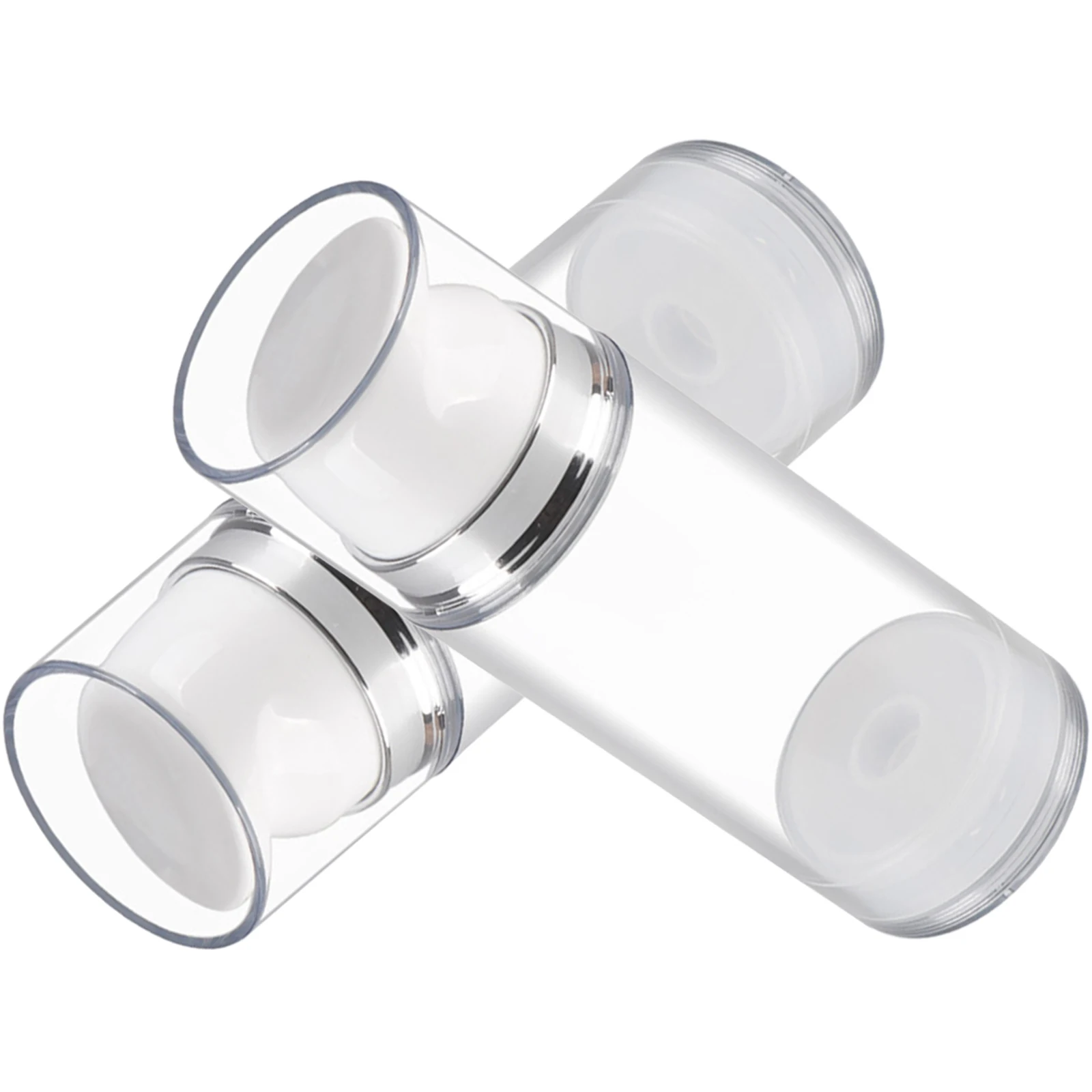 

2pcs Airless Pump Bottle Empty Container Refillable Cream Lotion Dispenser Travel Toiletry Bottles Vacuum Portable Face