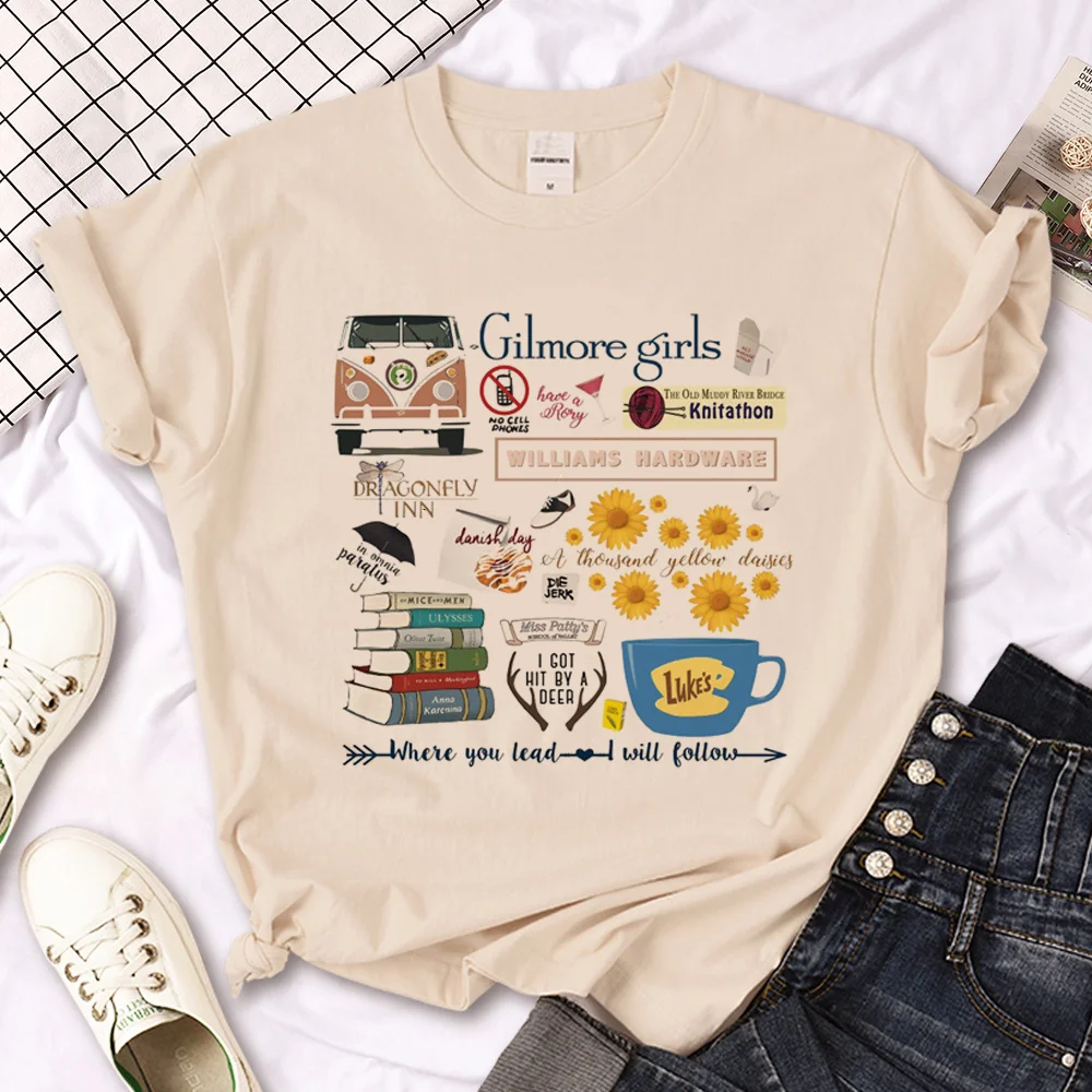 Gilmore Girls t-shirts women manga graphic harajuku Tee girl Japanese clothes