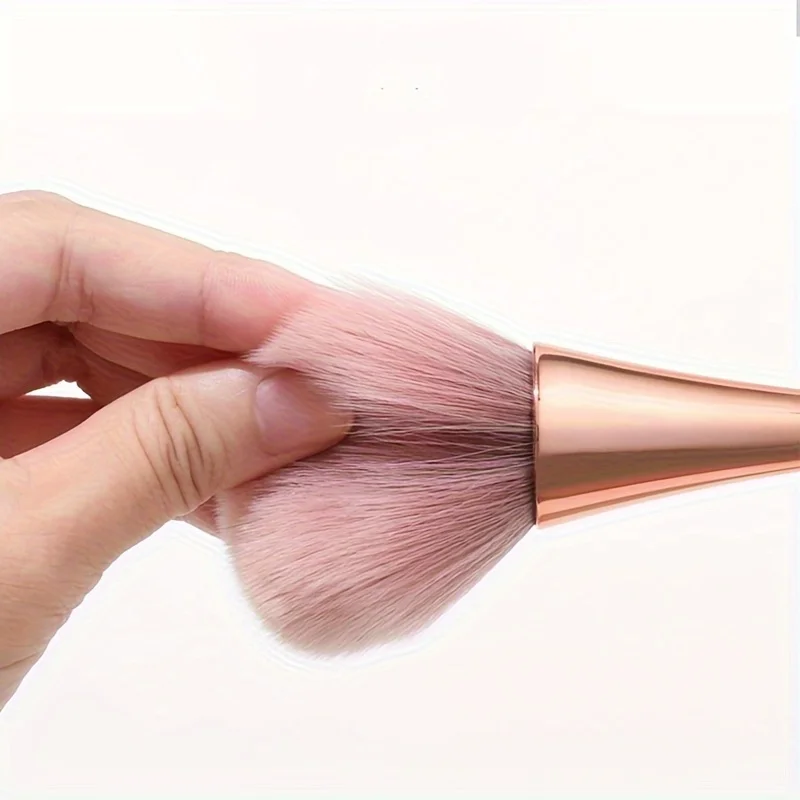 Pinceau de maquillage à petite taille, brosse anti-poussière pour Nail Art, grand pinceau de maquillage doux, or Rose, Blush, outil de beauté, surbrillance du maquillage, 1 pièce